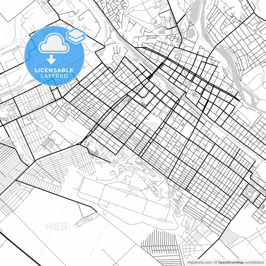 Layered PDF map of Armavir, Krasnodar Krai, Russia