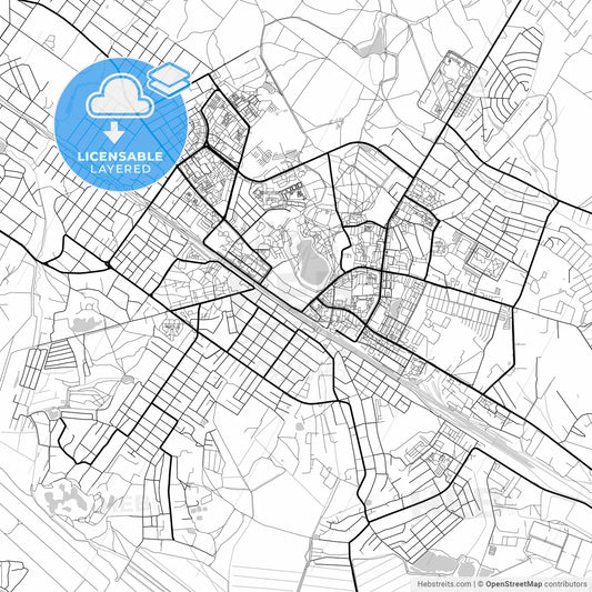 Layered PDF map of Ramenskoye, Moscow Oblast, Russia
