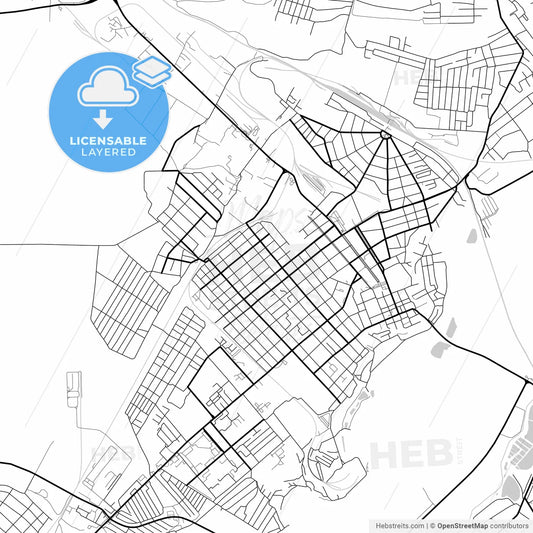 Layered PDF map of Georgiyevsk, Stavropol Krai, Russia