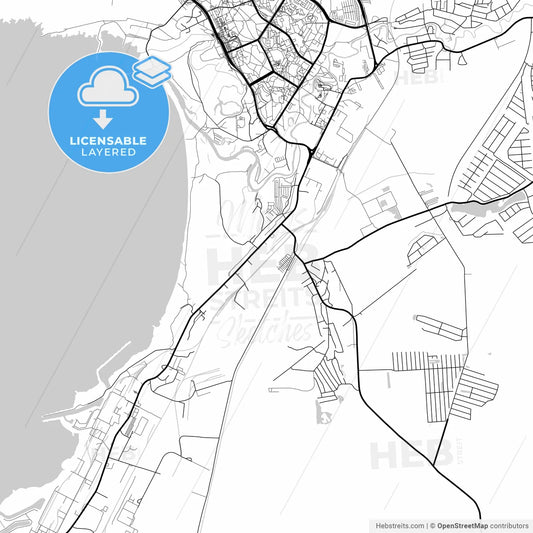Layered PDF map of Sosnovy Bor, Leningrad Oblast, Russia