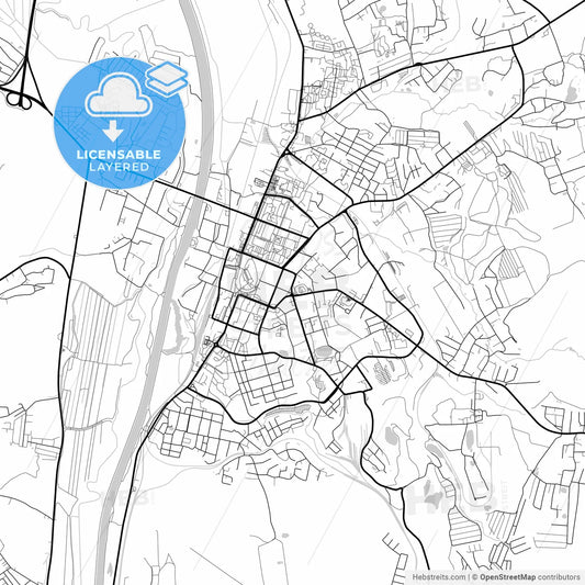 Layered PDF map of Dmitrov, Moscow Oblast, Russia