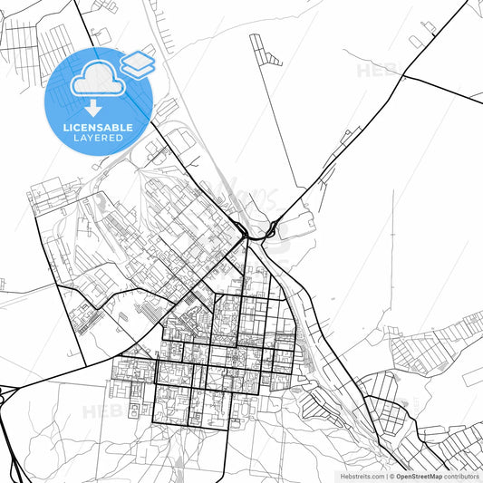 Layered PDF map of Stupino, Moscow Oblast, Russia