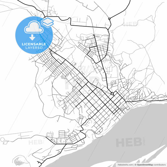 Layered PDF map of Volsk, Saratov Oblast, Russia