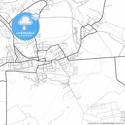Layered PDF map of Donskoy, Tula Oblast, Russia