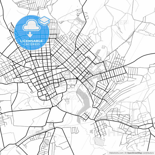 Layered PDF map of Klintsy, Bryansk Oblast, Russia