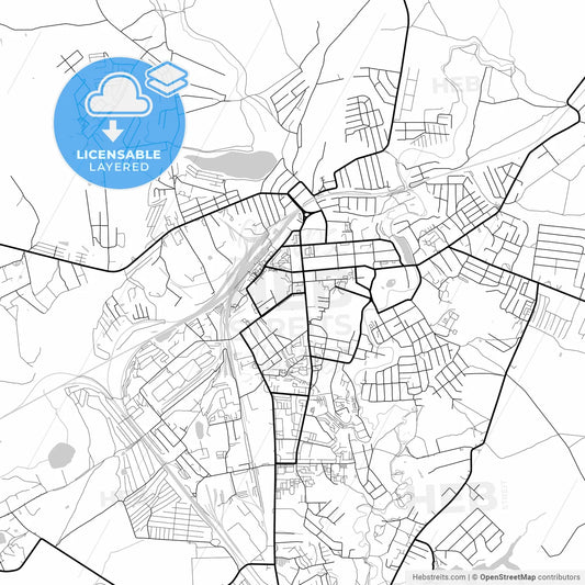 Layered PDF map of Alexandrov, Vladimir Oblast, Russia