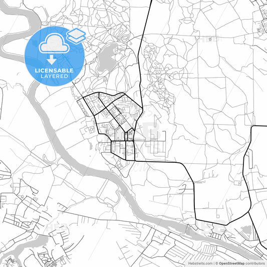 Layered PDF map of Lytkarino, Moscow Oblast, Russia