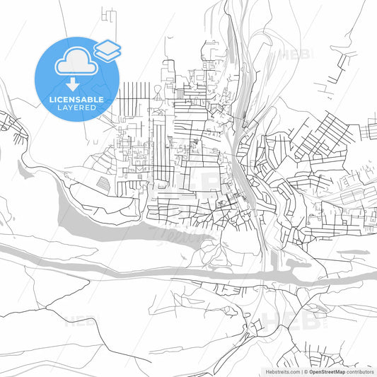 Layered PDF map of Liski, Voronezh Oblast, Russia