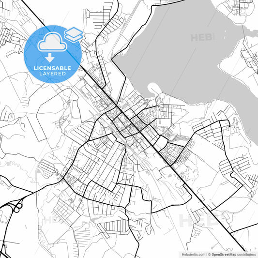 Layered PDF map of Solnechnogorsk, Moscow Oblast, Russia