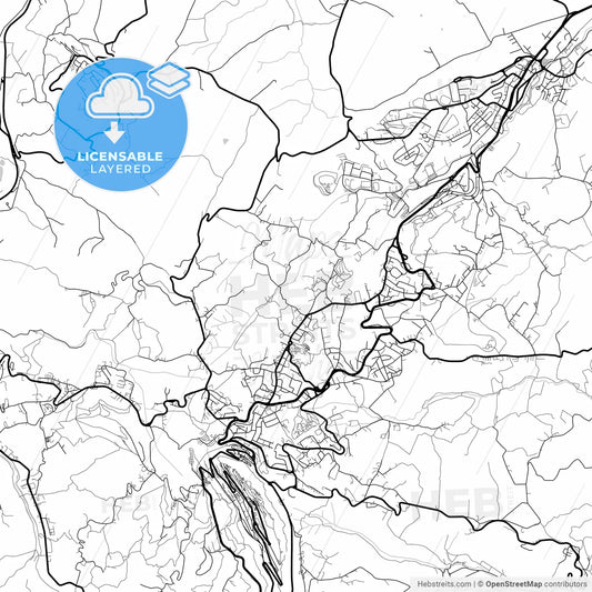 Layered PDF map of Borgo Maggiore, San Marino