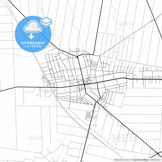 Layered PDF map of Stara Pazova, Srem, Serbia
