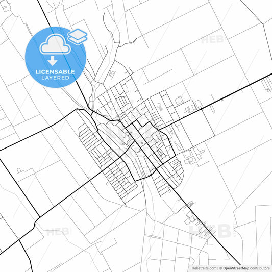 Layered PDF map of Inđija, Srem, Serbia