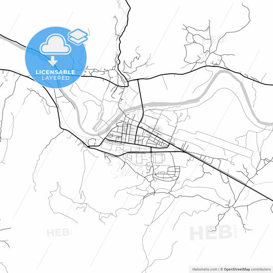 Layered PDF map of Trstenik, Rasina, Serbia