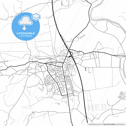 Layered PDF map of Velika Plana, Podunavlje, Serbia