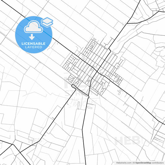 Layered PDF map of Šid, Srem, Serbia