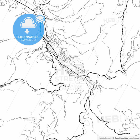 Layered PDF map of Ivanjica, Moravica, Serbia