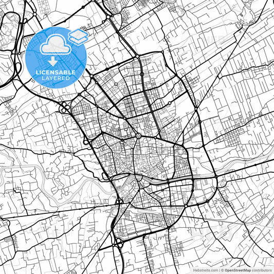 Layered PDF map of Murcia, Spain