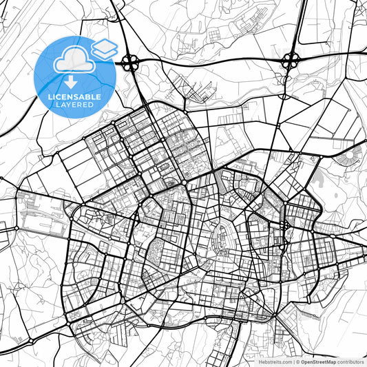 Layered PDF map of Gasteiz / Vitoria, Álava, Spain