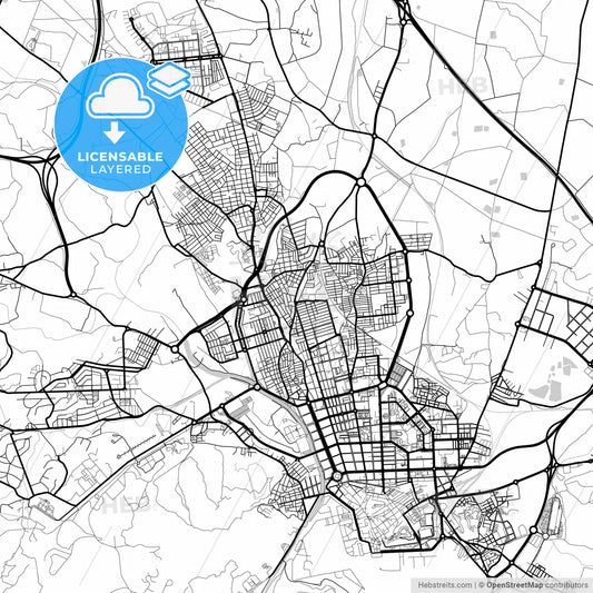 Layered PDF map of Cartagena, Murcia, Spain