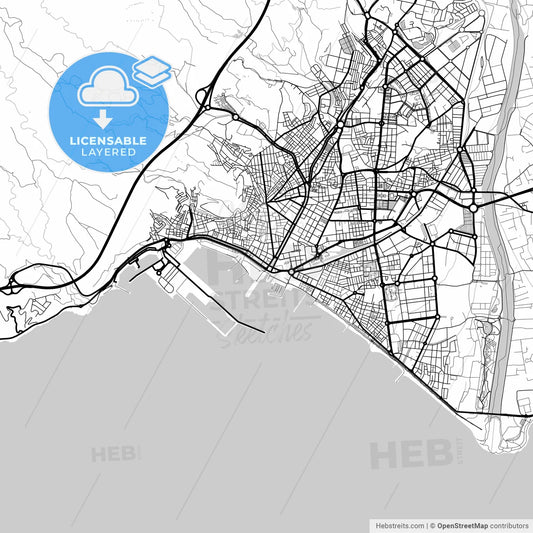 Layered PDF map of Almería, Spain
