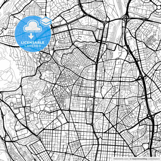 Layered PDF map of Tetuán de las Victorias, Madrid, Spain