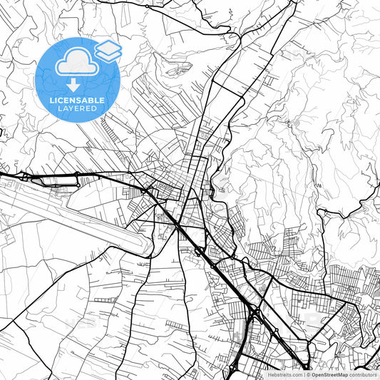 Layered PDF map of La Laguna, Santa Cruz de Tenerife, Spain
