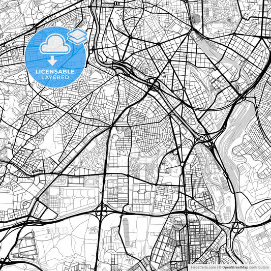 Layered PDF map of Usera, Madrid, Spain