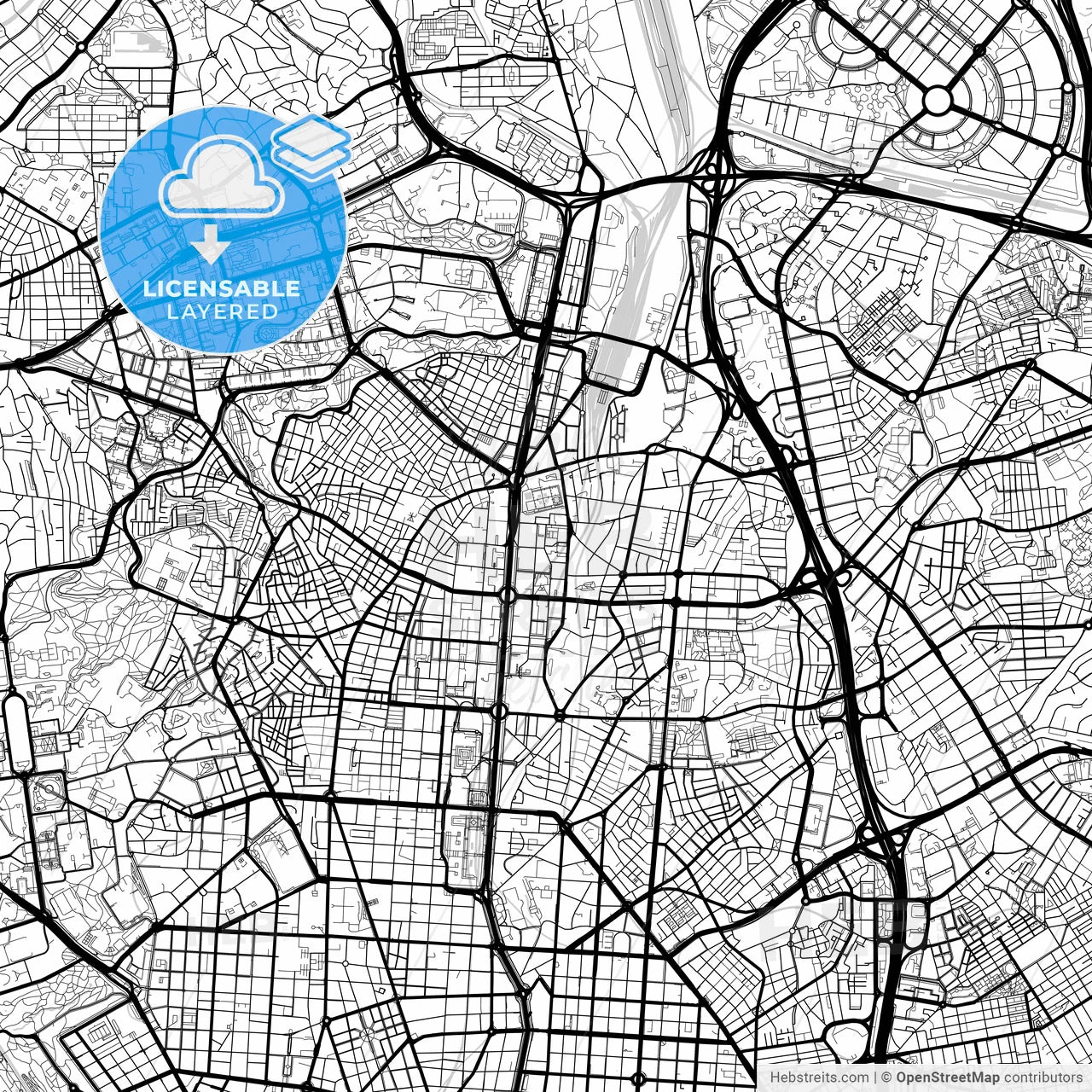 Layered PDF map of Chamartín, Madrid, Spain