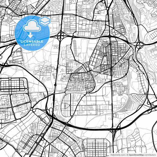 Layered PDF map of Villaverde, Madrid, Spain