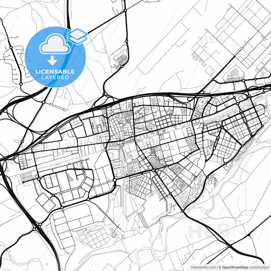 Layered PDF map of Torrejón de Ardoz, Madrid, Spain