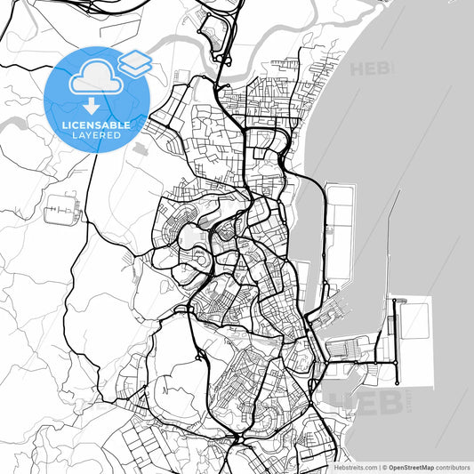 Layered PDF map of Algeciras, Cádiz, Spain