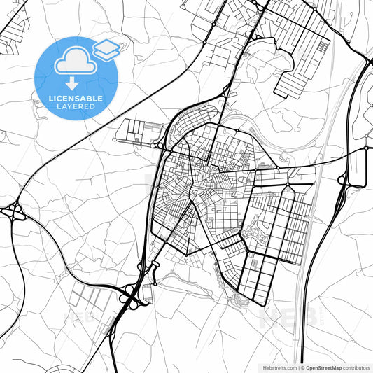 Layered PDF map of Parla, Madrid, Spain