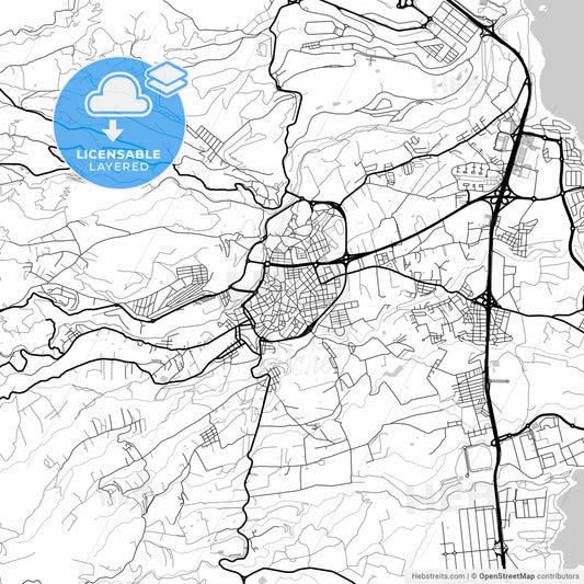 Layered PDF map of Telde, Las Palmas, Spain
