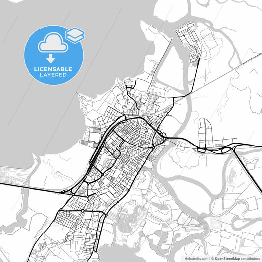 Layered PDF map of San Fernando, Cádiz, Spain