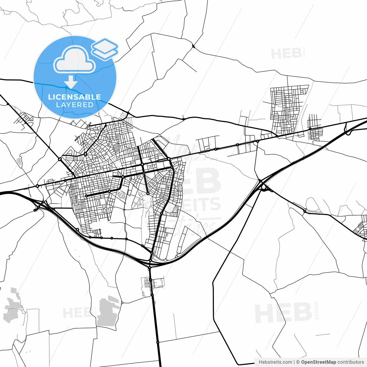 Layered PDF map of El Ejido, Almería, Spain