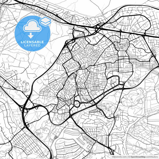 Layered PDF map of Pozuelo de Alarcón, Madrid, Spain