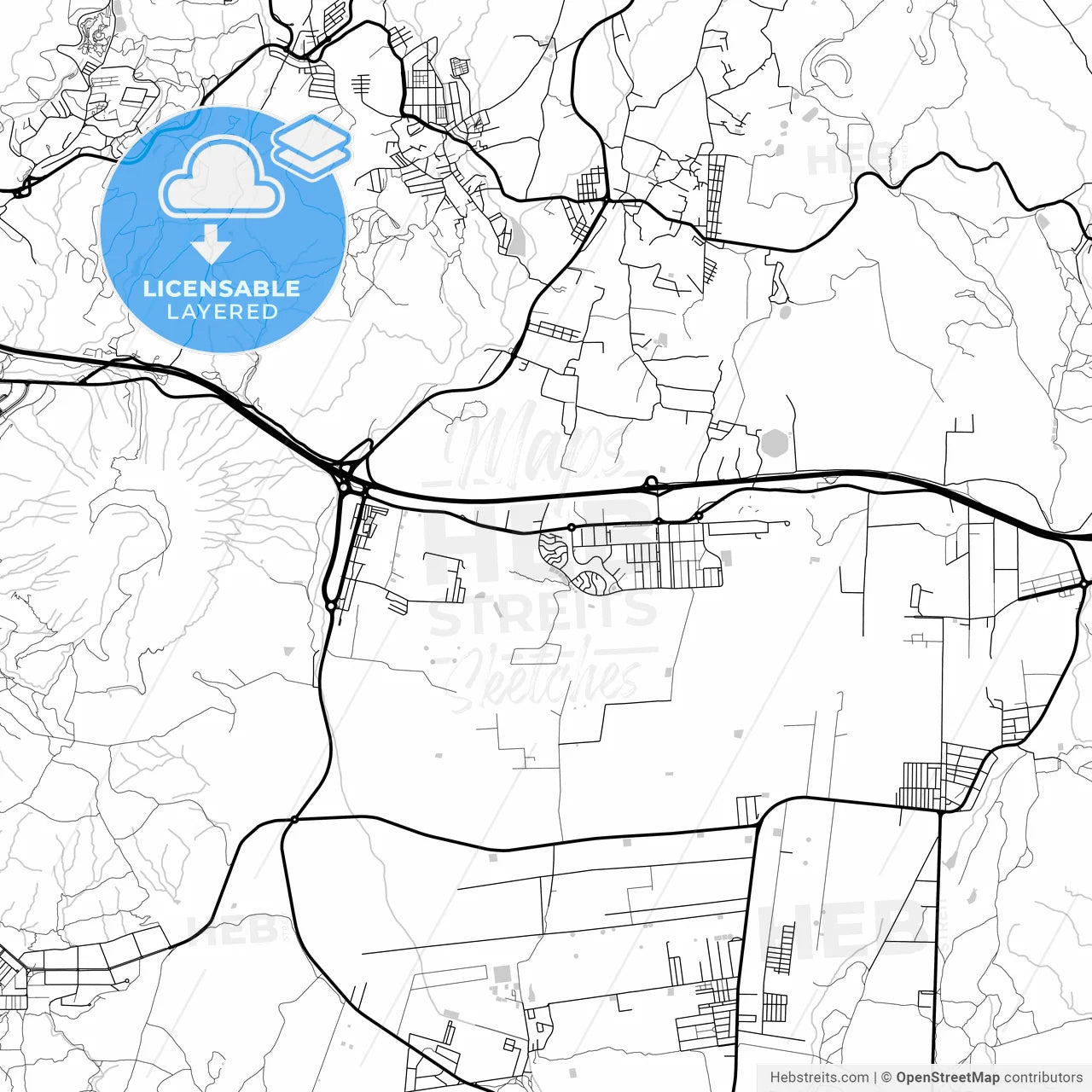 Layered PDF map of Arona, Santa Cruz de Tenerife, Spain