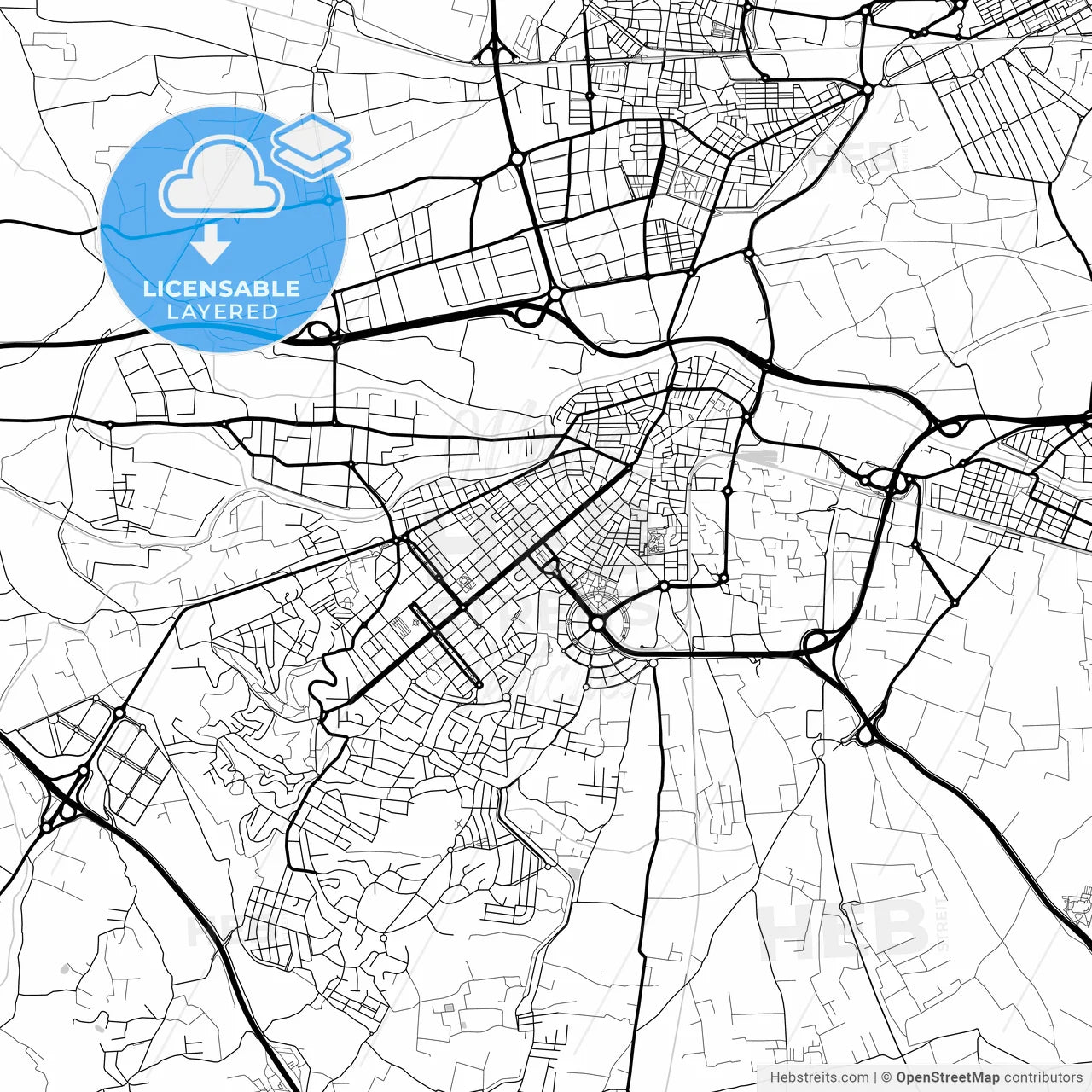 Layered PDF map of Torrent, Valencia, Spain