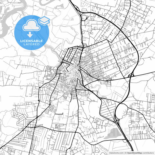 Layered PDF map of Chiclana de la Frontera, Cádiz, Spain