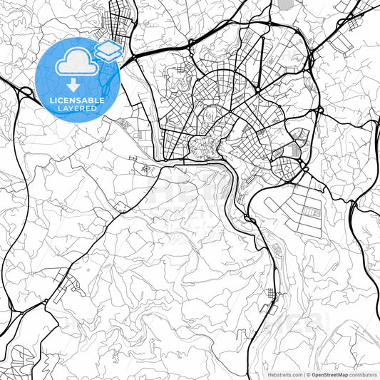 Layered PDF map of Manresa, Barcelona, Spain