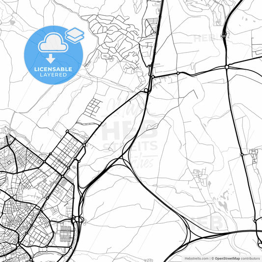 Layered PDF map of San Sebastián de los Reyes, Madrid, Spain