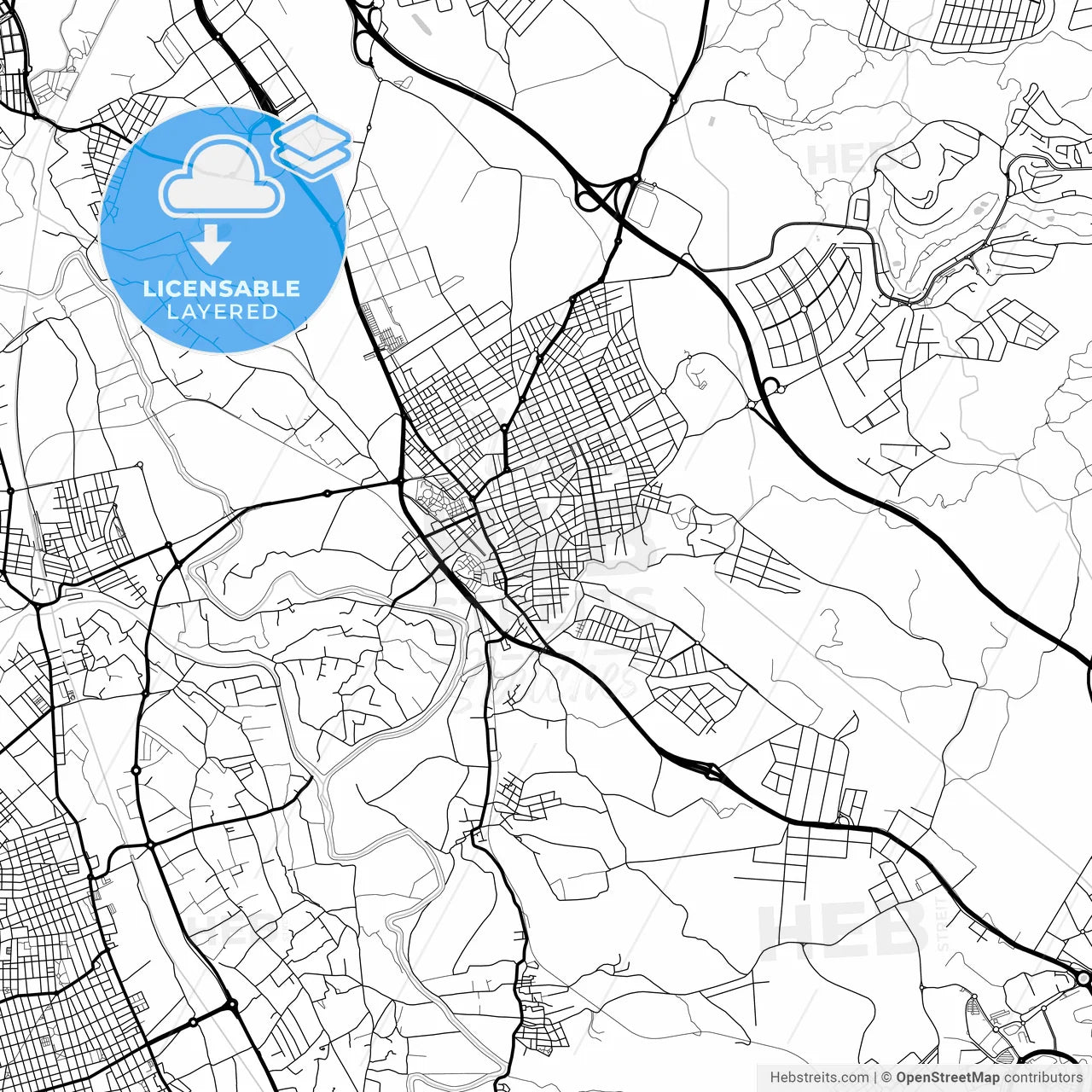 Layered PDF map of Molina de Segura, Murcia, Spain