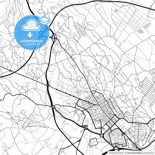 Layered PDF map of San Vicent del Raspeig, Alicante, Spain