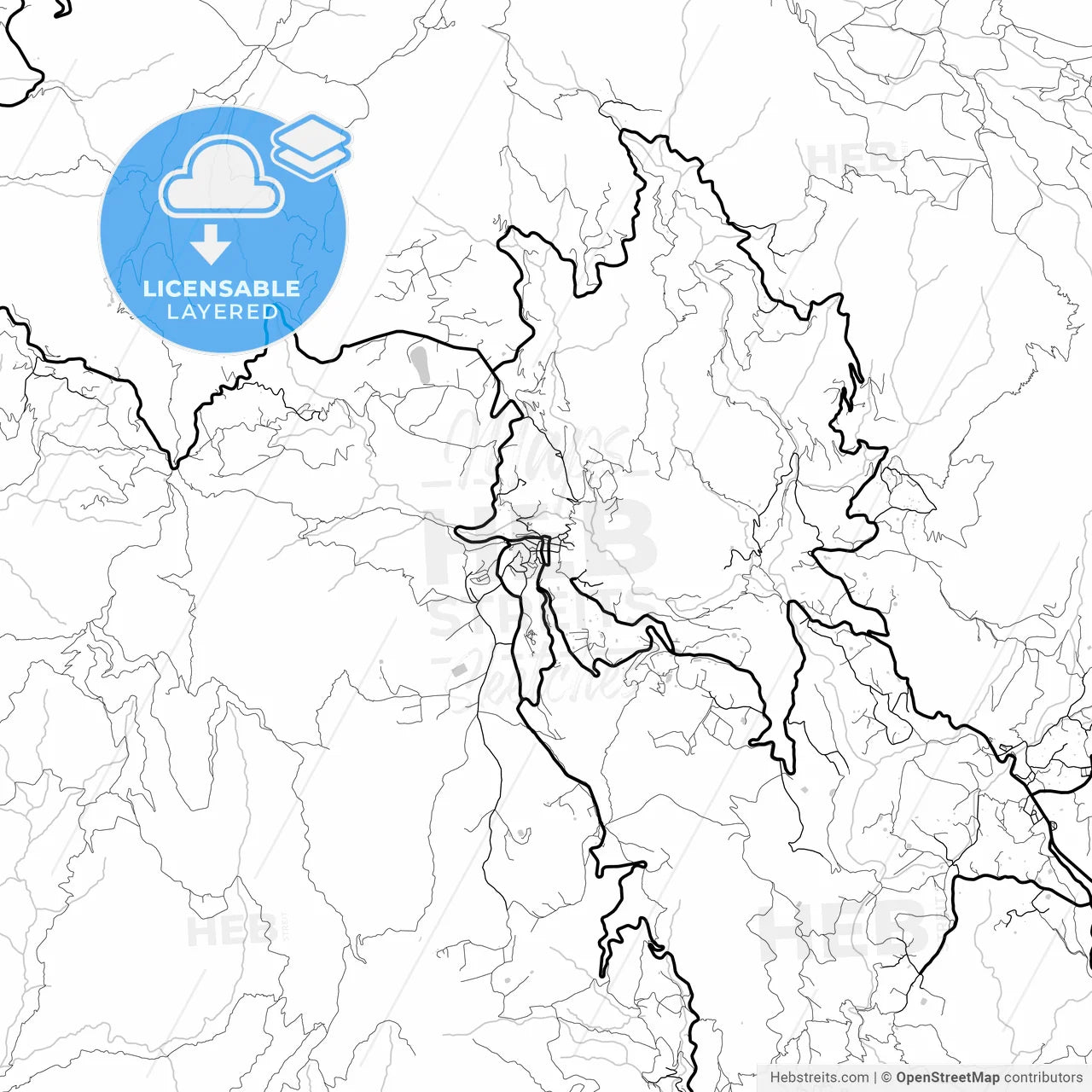 Layered PDF map of San Bartolomé de Tirajana, Las Palmas, Spain