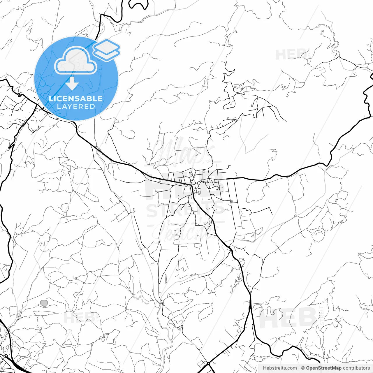 Layered PDF map of Calvià, Balearic Islands, Spain