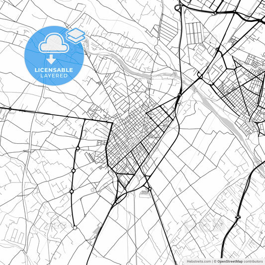 Layered PDF map of Vila-real, Castellón, Spain