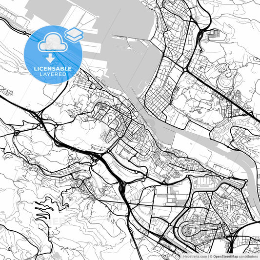 Layered PDF map of Portugalete, Bizkaia, Spain