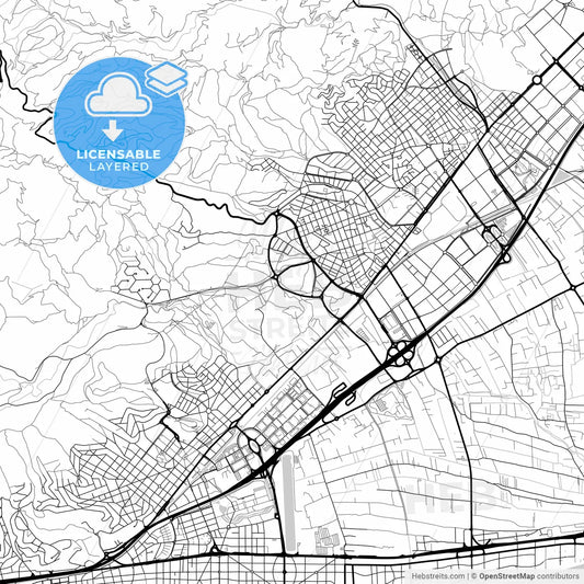 Layered PDF map of Gavà, Barcelona, Spain
