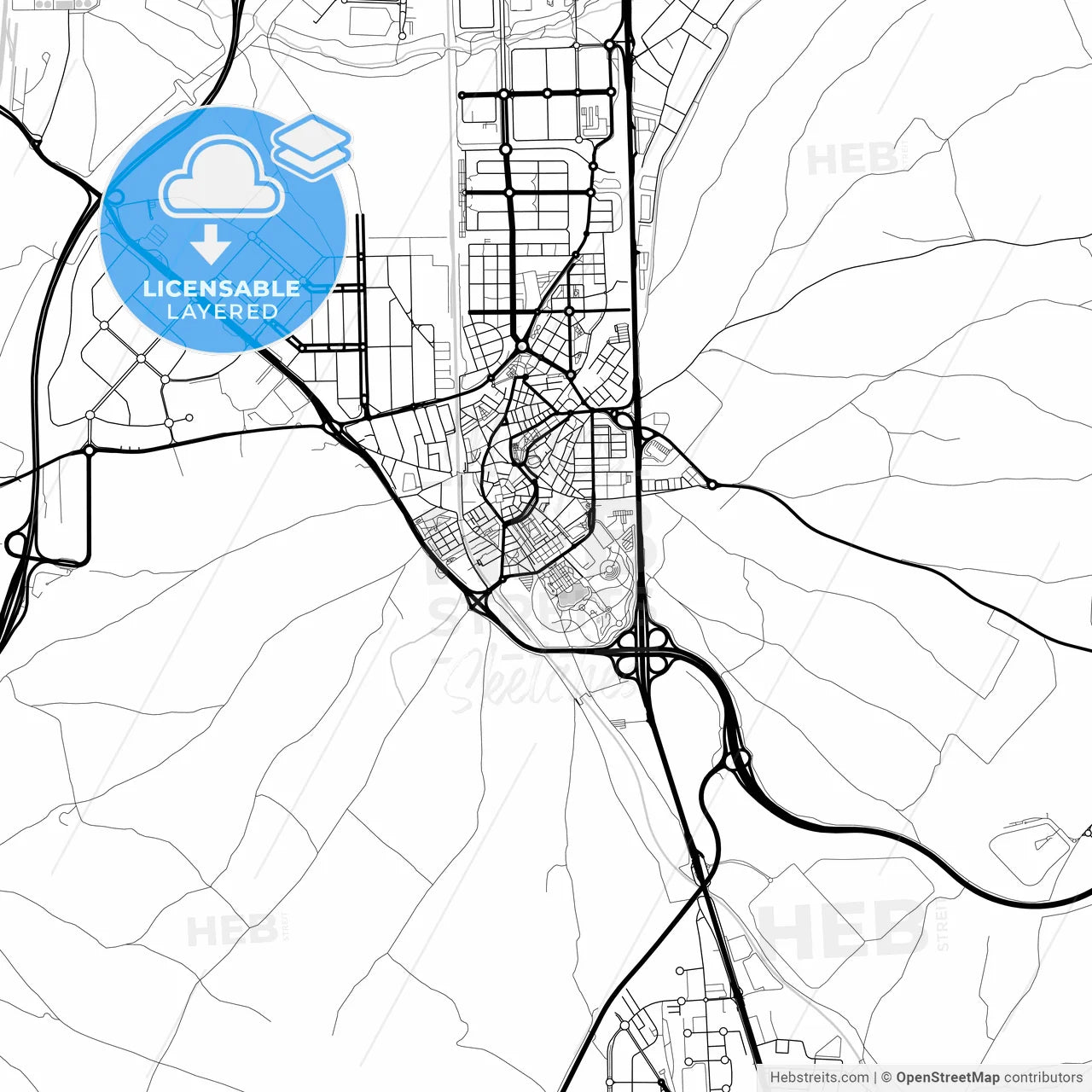 Layered PDF map of Pinto, Madrid, Spain