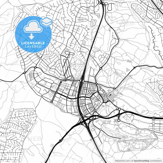 Layered PDF map of Boadilla del Monte, Madrid, Spain